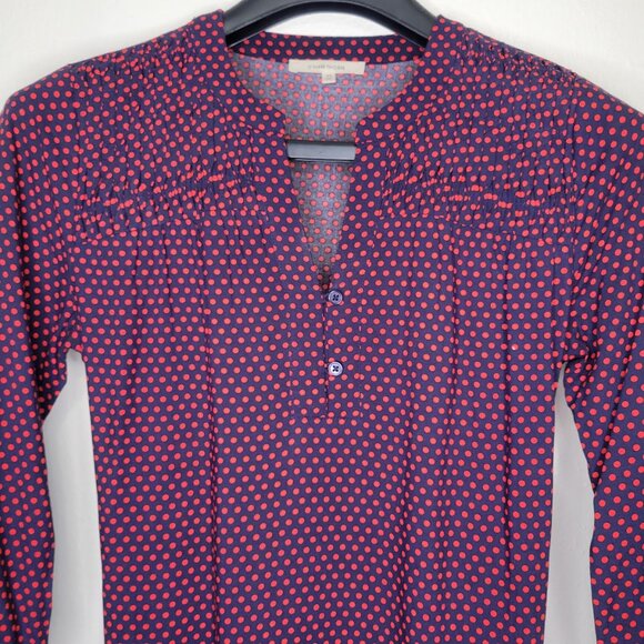 41 Hawthorn Blue and Red Polka Dot Dress, Size XS - Picture 3 of 7